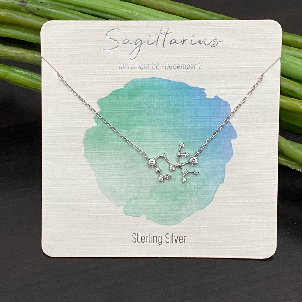 Sagittarius Constellation Pendant 925 Sterling Silver Dainty Necklace